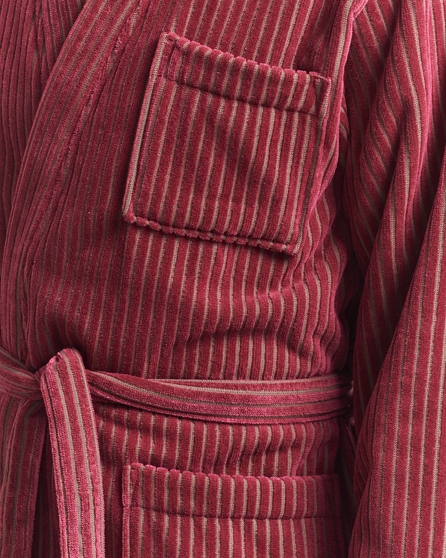 Herren | Schlafanzüge & Bademäntel | OAS | Striped Velour Robe Botanico