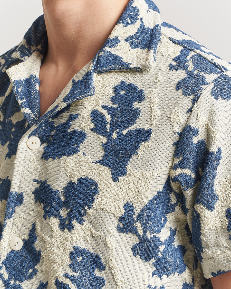 Herren | Hemden | OAS | Short Sleeve Cuba Terry Shirt Sail Contrast