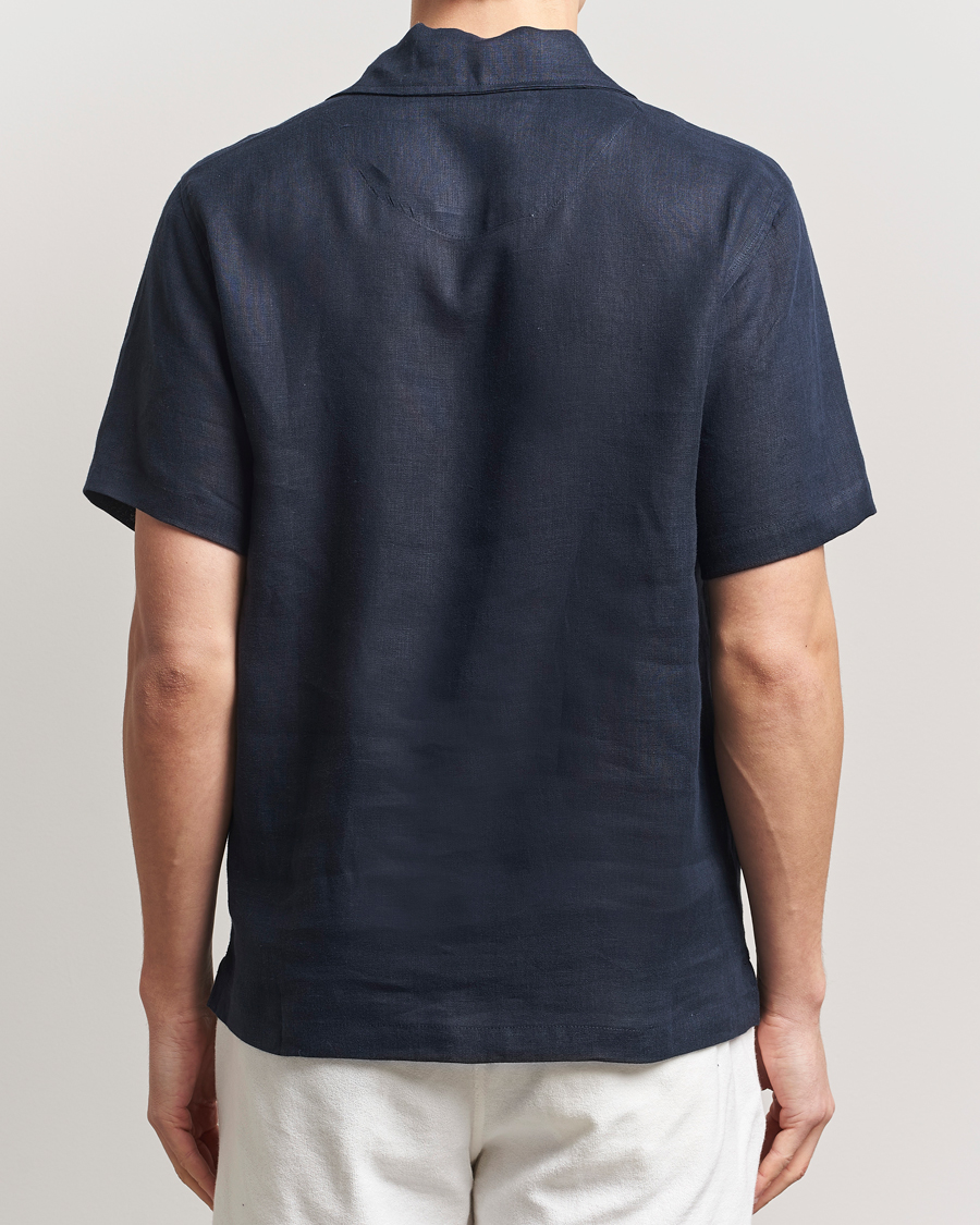 Herren | Hemden | OAS | Cuba Linen Shirt Dark Navy