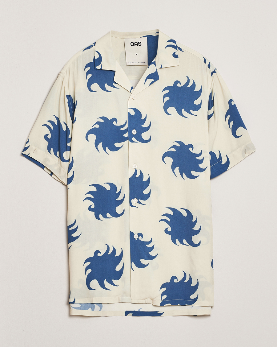 Herren | Hemden | OAS | Viscose Resort Short Sleeve Shirt Sky Ember