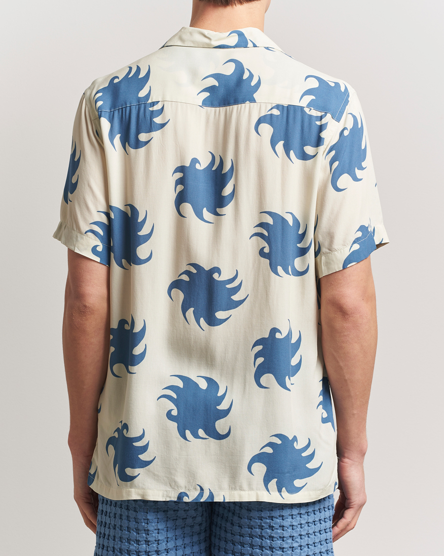 Herren | Hemden | OAS | Viscose Resort Short Sleeve Shirt Sky Ember