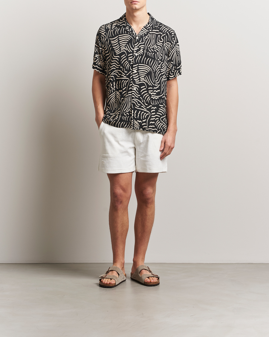 Herren | Hemden | OAS | Viscose Resort Short Sleeve Shirt Tar Lorenzo