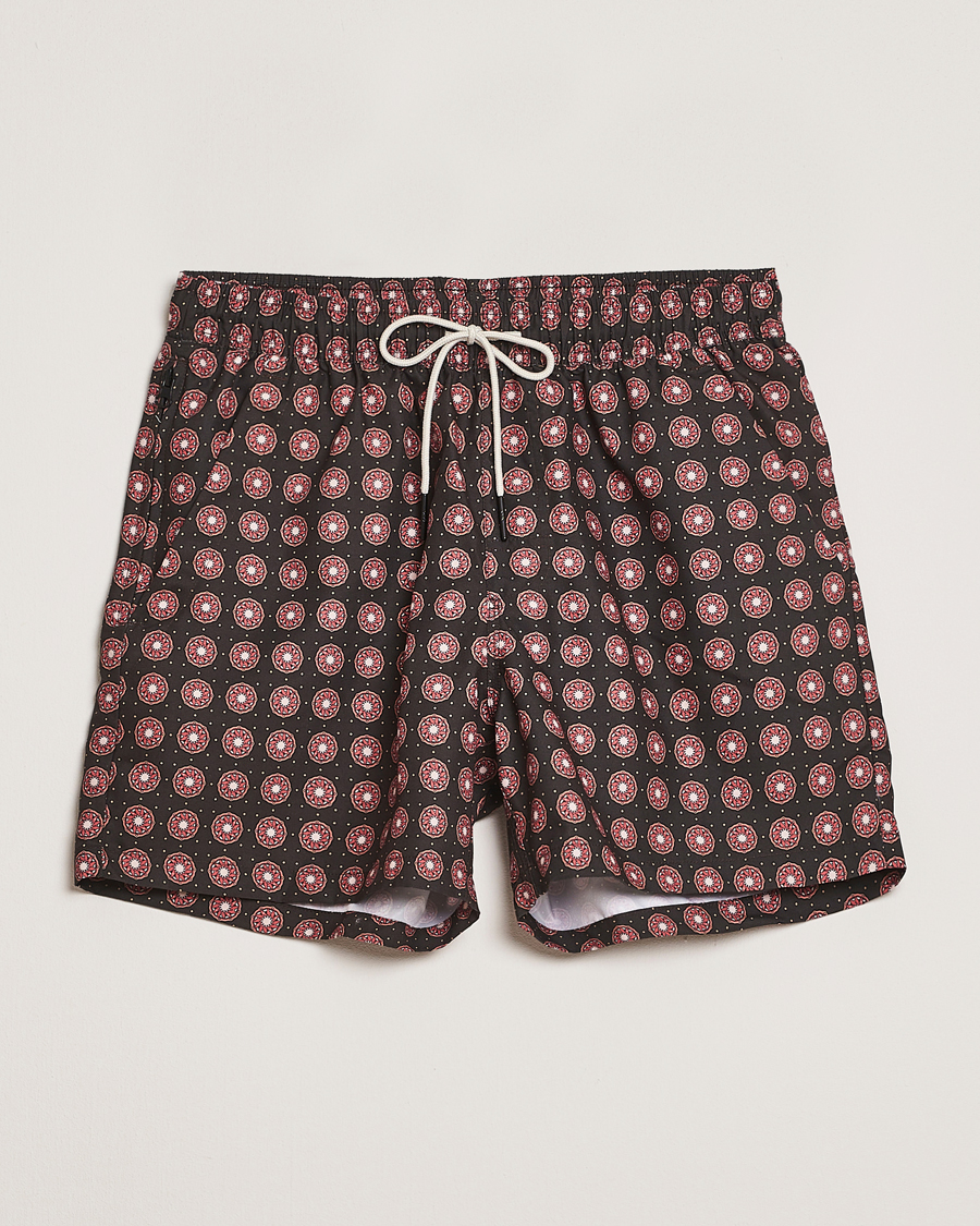 Herren | Badehosen | OAS | Printed Swimshorts Coffe Lumo