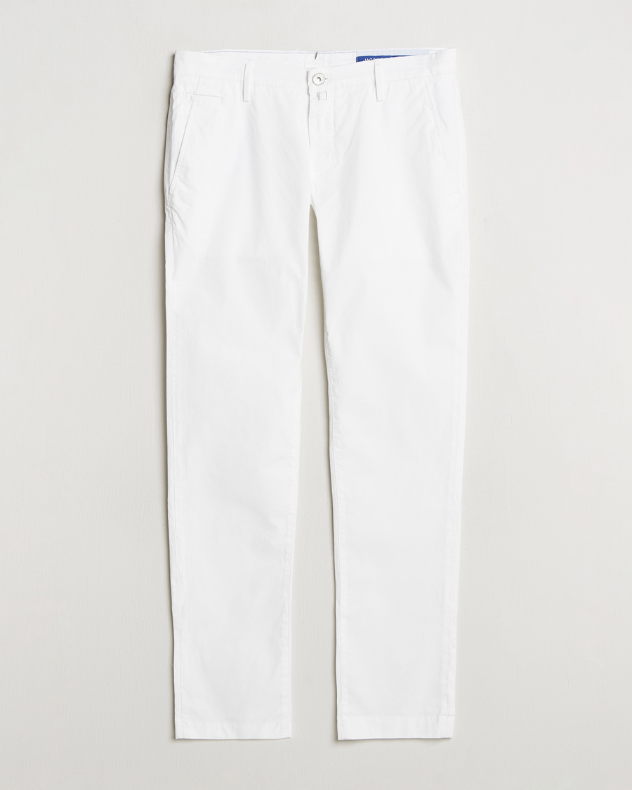 Herren | Hosen | Jacob Cohën | Bobby Cotton Gabardine Chinos White