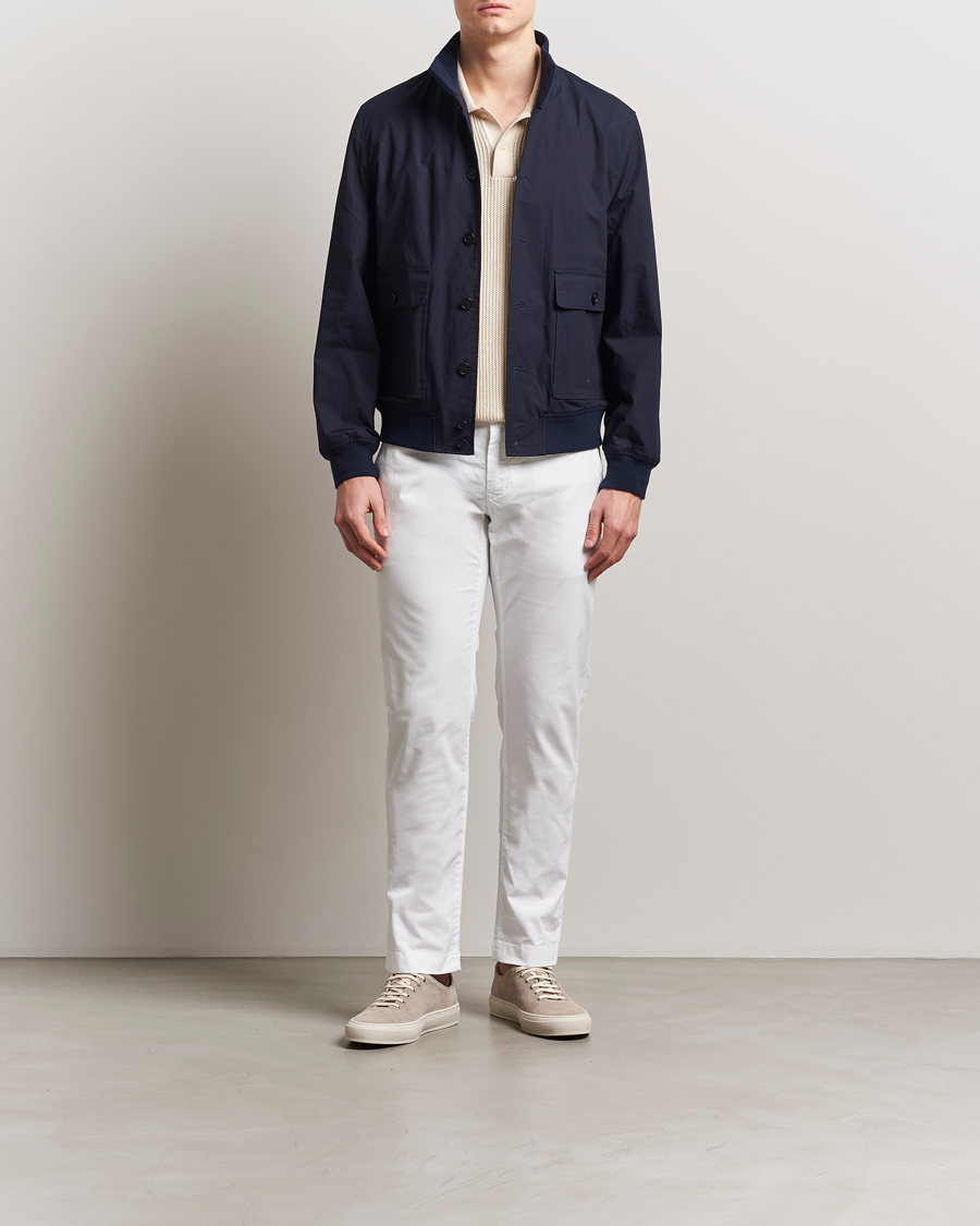 Herren | Hosen | Jacob Cohën | Bobby Cotton Gabardine Chinos White