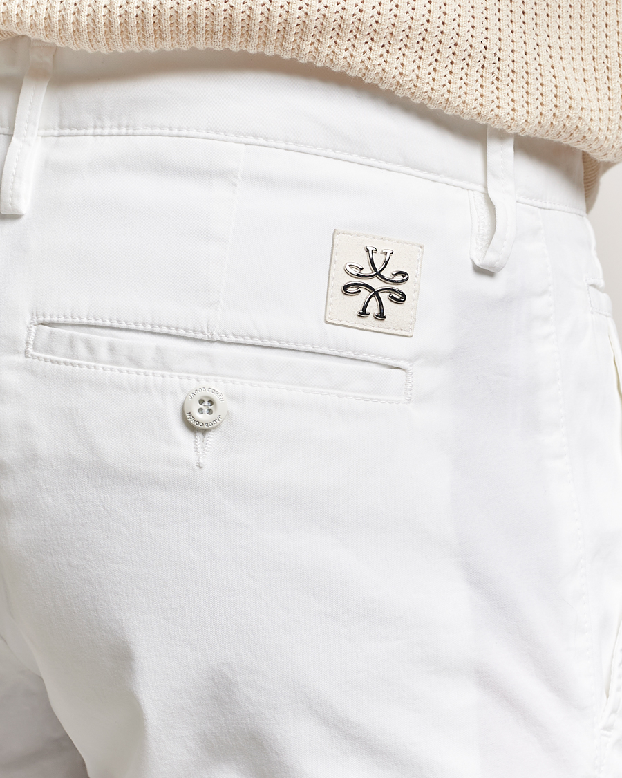Herren | Hosen | Jacob Cohën | Bobby Cotton Gabardine Chinos White