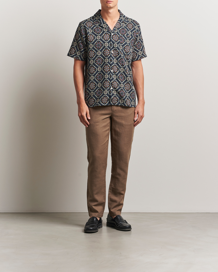 Herren | Hemden | LES DEUX | Lucas AOP Tapestry Shirt Dark Navy
