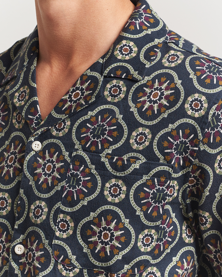 Herren | Hemden | LES DEUX | Lucas AOP Tapestry Shirt Dark Navy