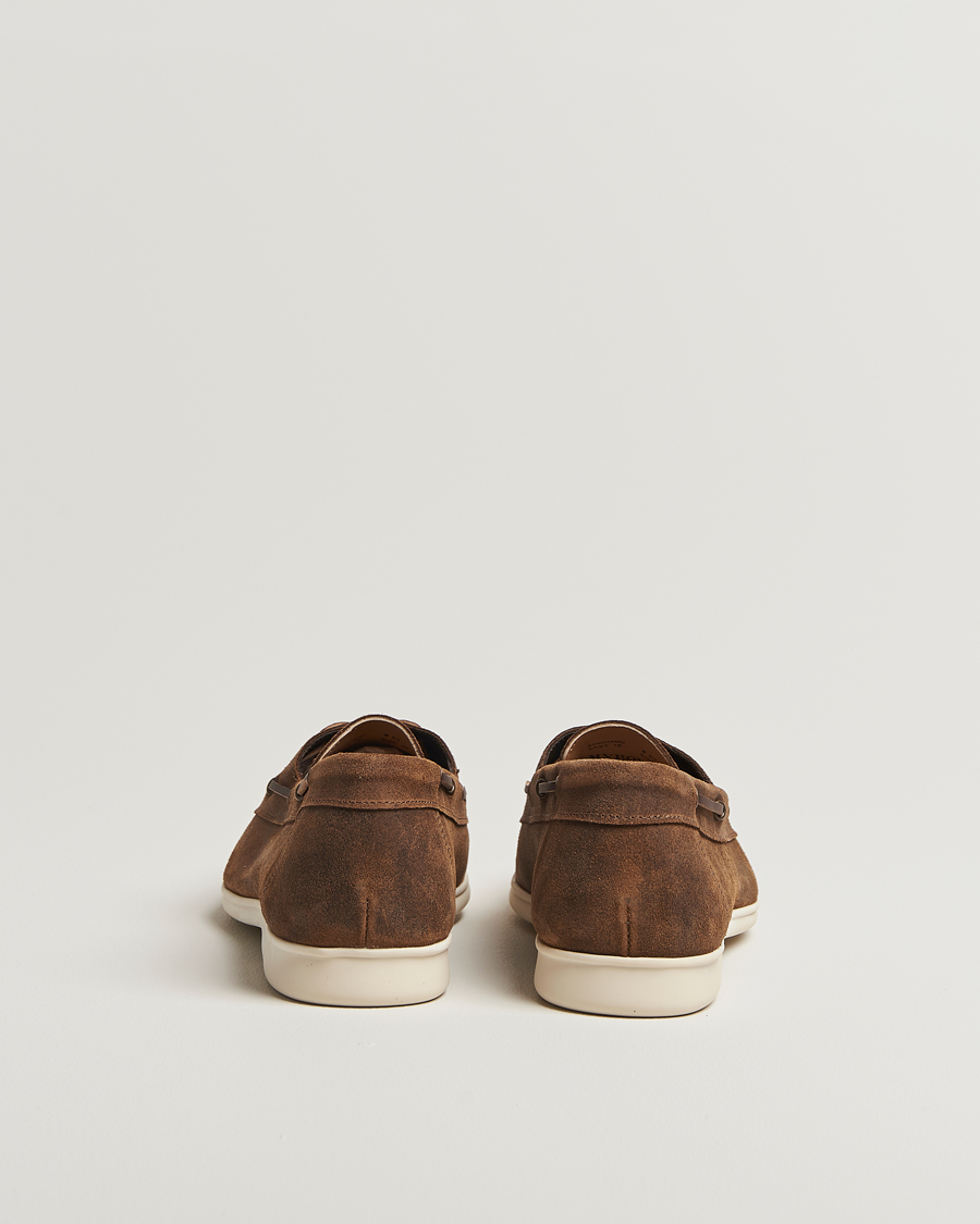 Herren | Segelschuhe | Myrqvist | Sandhamn Boat Shoe Waxed Chestnut Suede