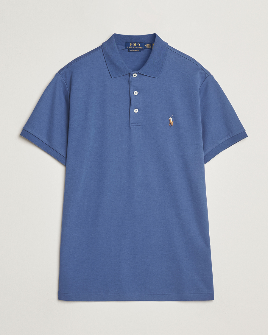 Herren | Poloshirts | Polo Ralph Lauren | Luxury Pima Cotton Polo Earth Blue