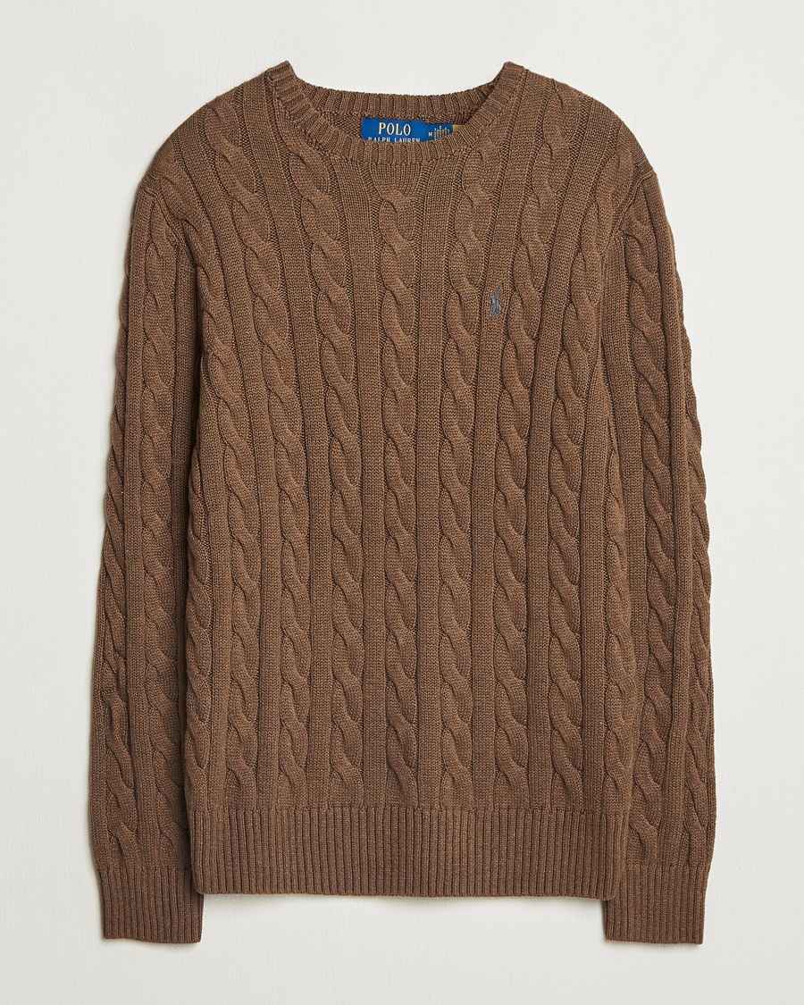 Herren | Pullover | Polo Ralph Lauren | Cotton Cable Pullover Coffee Brown Heather