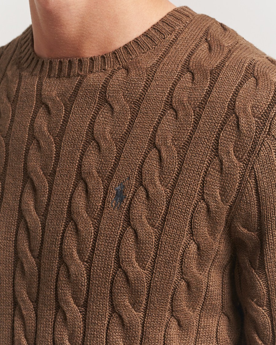 Herren | Pullover | Polo Ralph Lauren | Cotton Cable Pullover Coffee Brown Heather