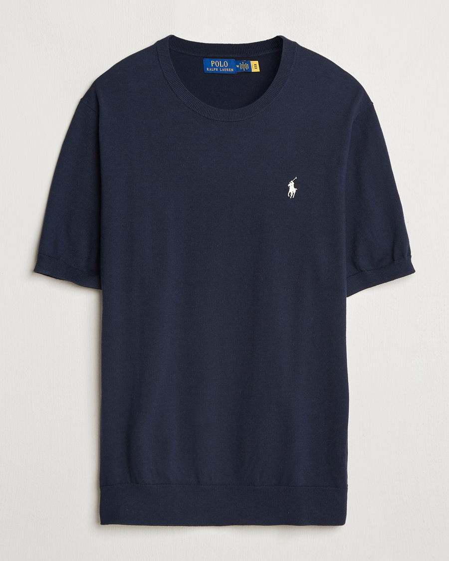 Herren | T-Shirts | Polo Ralph Lauren | Knitted Short Sleeve Tee Hunter Navy