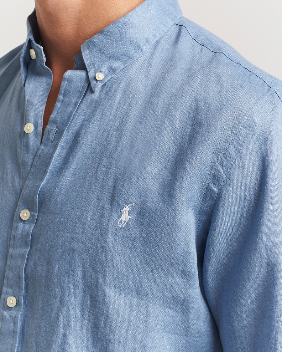 Herren | Hemden | Polo Ralph Lauren | Slim Fit Linen Shirt Channel Blue