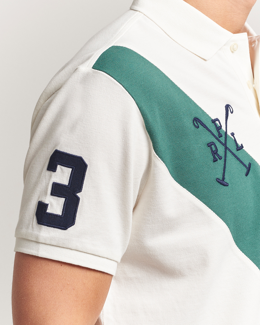 Herren | Poloshirts | Polo Ralph Lauren | Custom Slim Diagonal Stripe Polo Nevis/Washed Forest