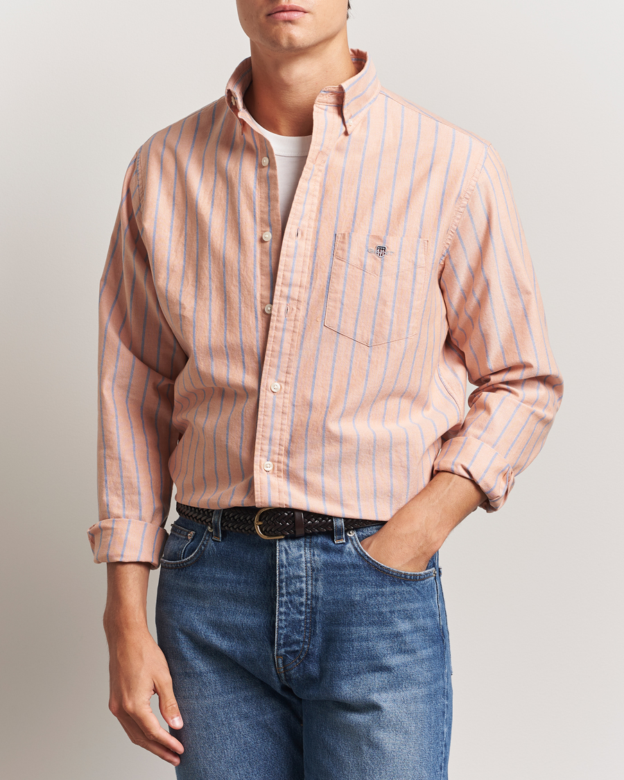 Herren | Hemden | GANT | Regular Fit Classic Oxford Striped Shirt Orange