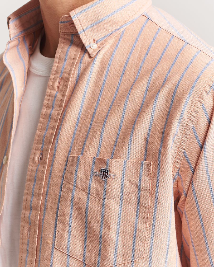 Herren | Hemden | GANT | Regular Fit Classic Oxford Striped Shirt Orange