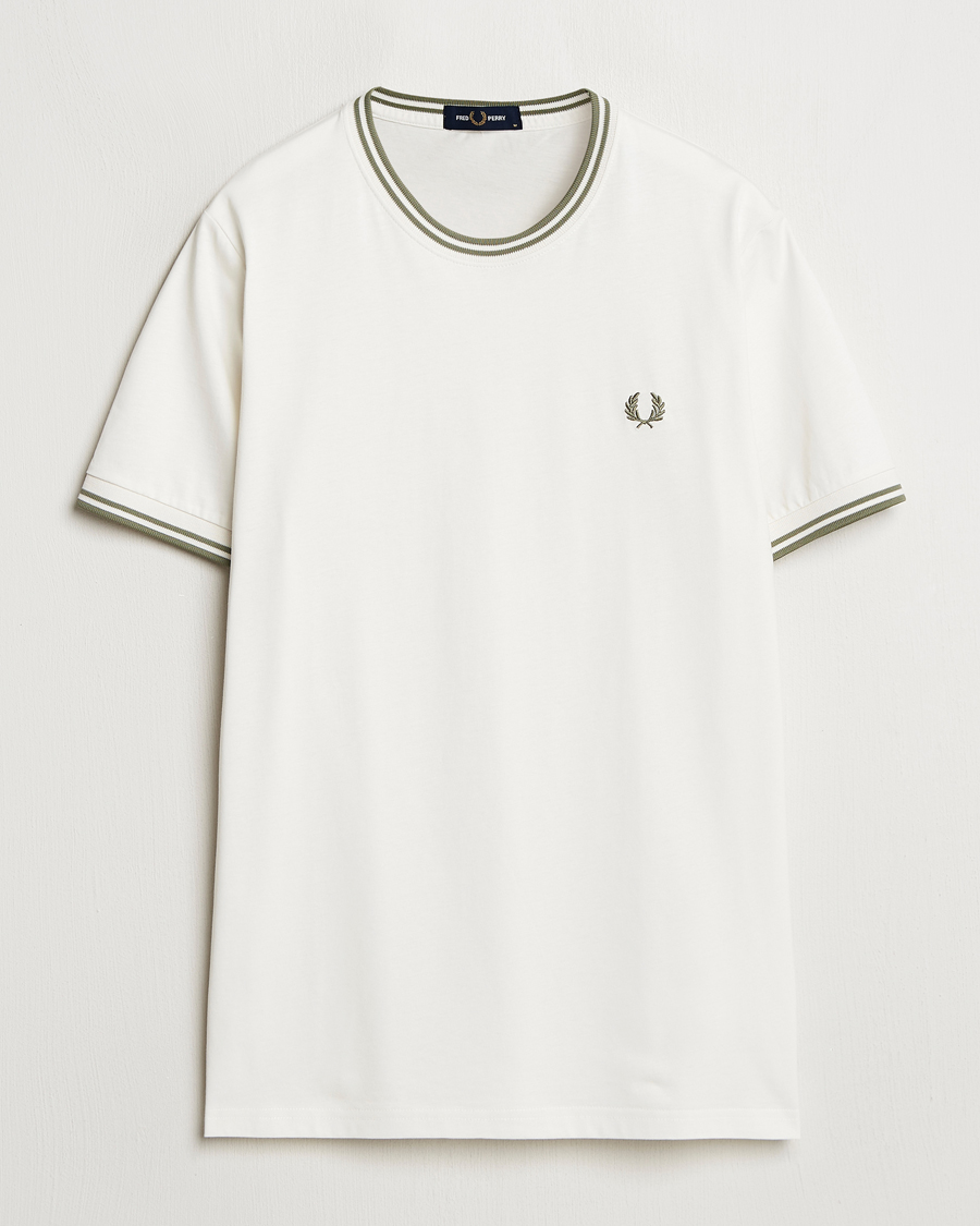 Herren | T-Shirts | Fred Perry | Twin Tipped T-Shirt Light Ecru