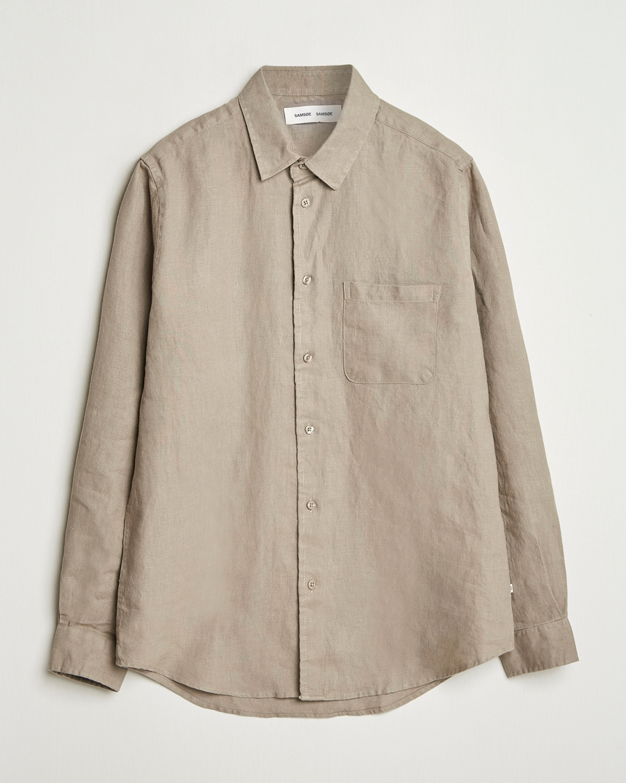 Herren | Hemden | Samsøe Samsøe | Liam Linen Shirt Greige