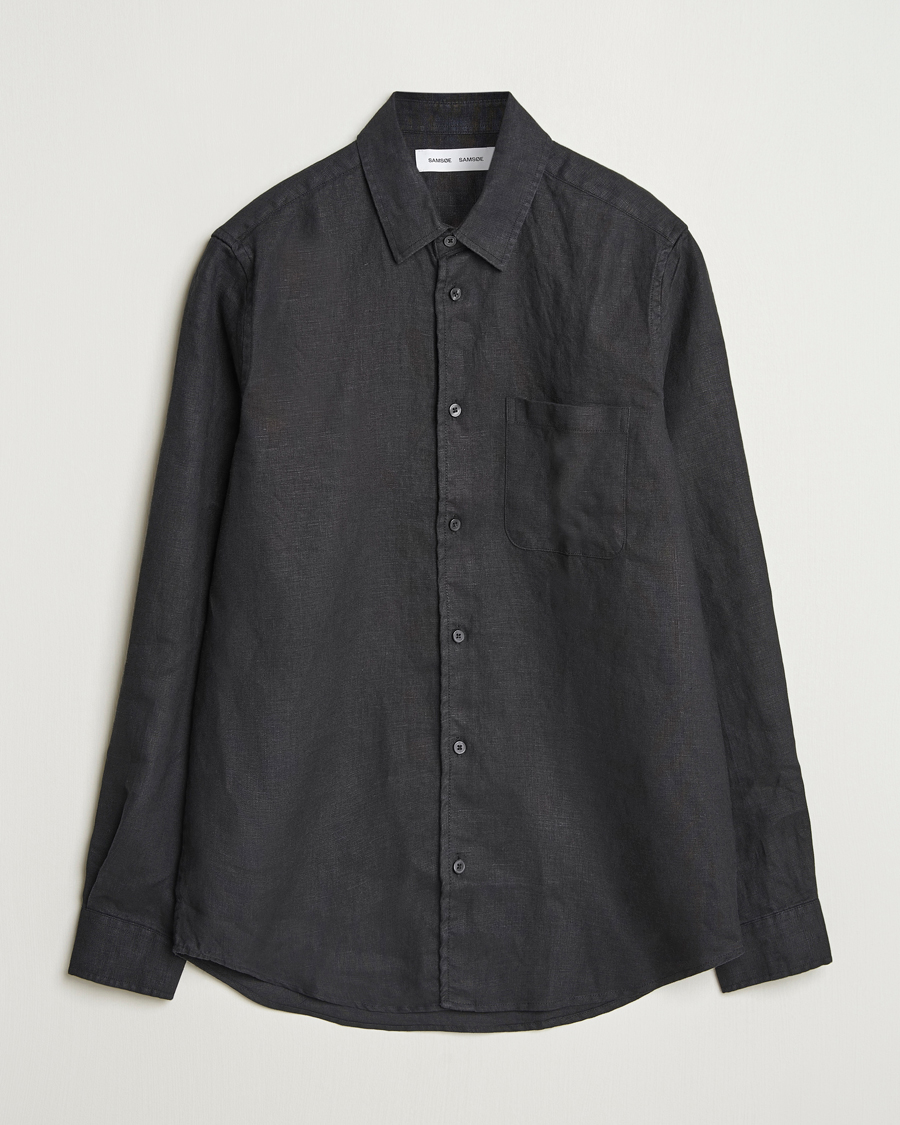 Herren | Hemden | Samsøe Samsøe | Liam Linen Shirt Black