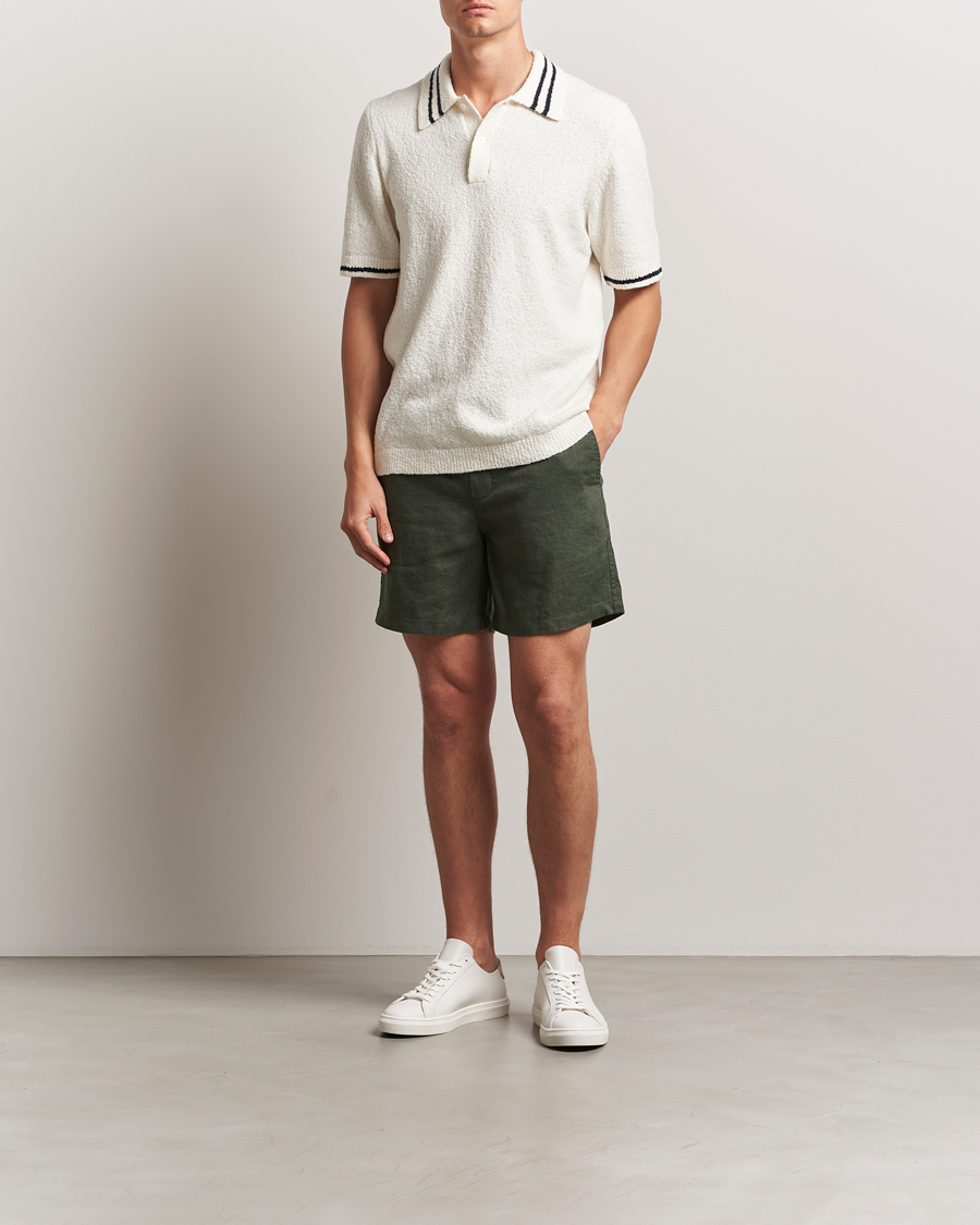 Herren | Shorts | Samsøe Samsøe | Jabari Linen Drawstring Shorts Climbing Ivy