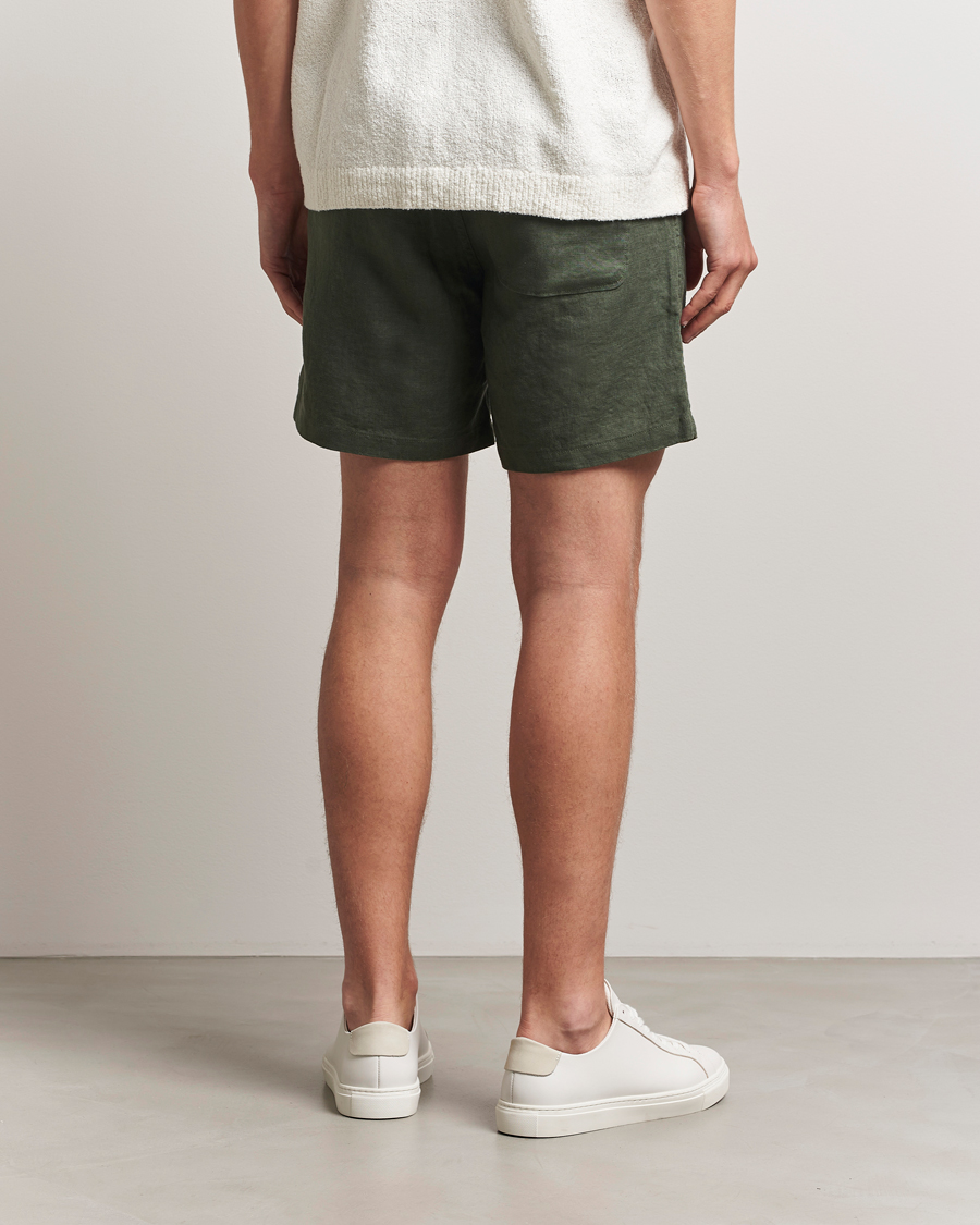 Herren | Shorts | Samsøe Samsøe | Jabari Linen Drawstring Shorts Climbing Ivy