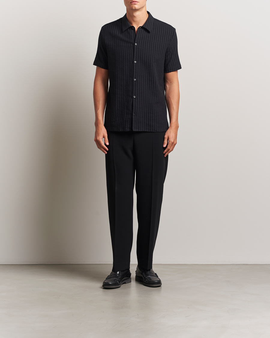 Herren | Hemden | Samsøe Samsøe | Avan Structured Short Sleeve Shirt Black