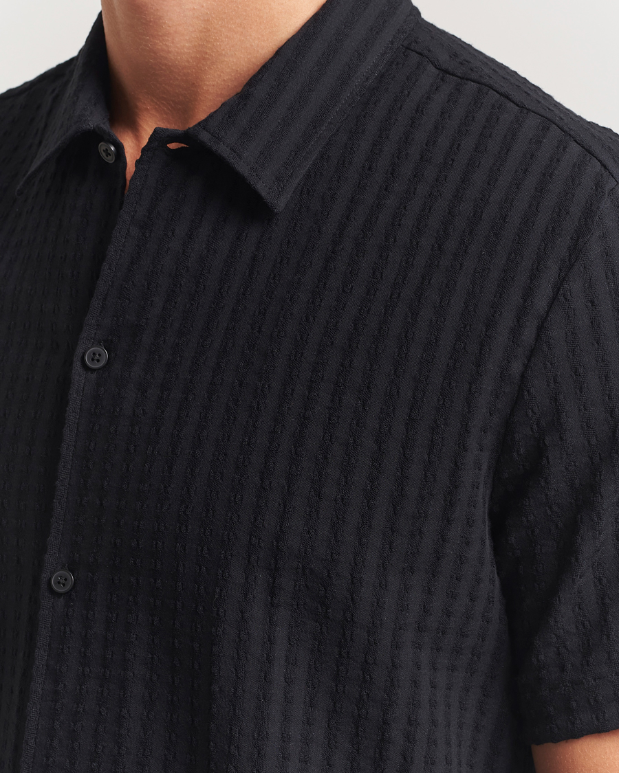 Herren | Hemden | Samsøe Samsøe | Avan Structured Short Sleeve Shirt Black