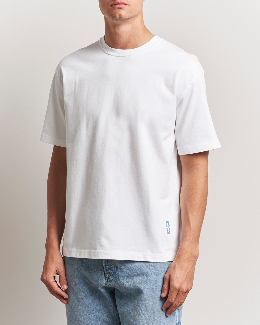 Herren | T-Shirts | Samsøe Samsøe | Printed Swirl Crew Neck T-Shirt White