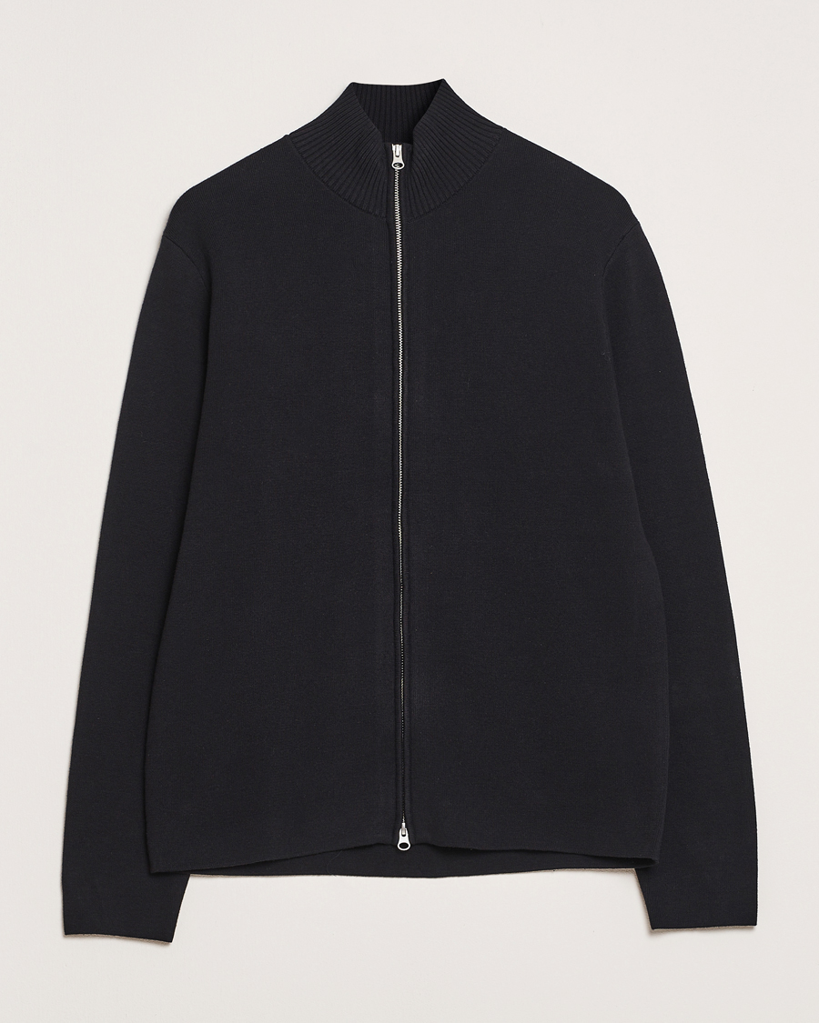Herren | Pullover | Samsøe Samsøe | Niklas Full Zip Sweater Black