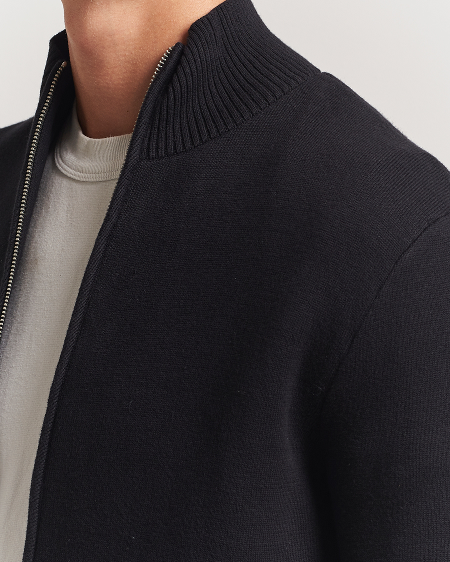 Herren | Pullover | Samsøe Samsøe | Niklas Full Zip Sweater Black