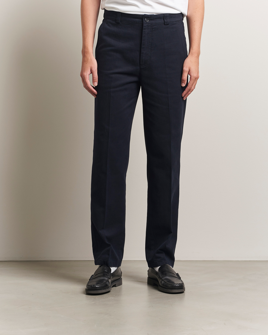Herren | Hosen | Filippa K | Cotton Chino Trousers Navy