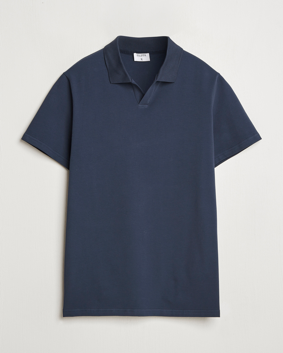 Herren | Poloshirts | Filippa K | Soft Lycra Polo T-Shirt Dusk Blue