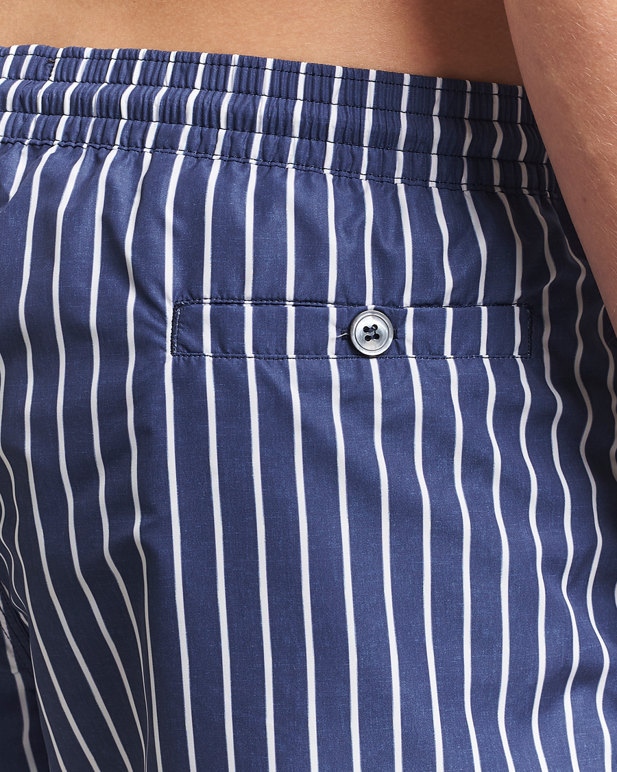 Herren | Badehosen | Oscar Jacobson | Striped Swimshorts Navy