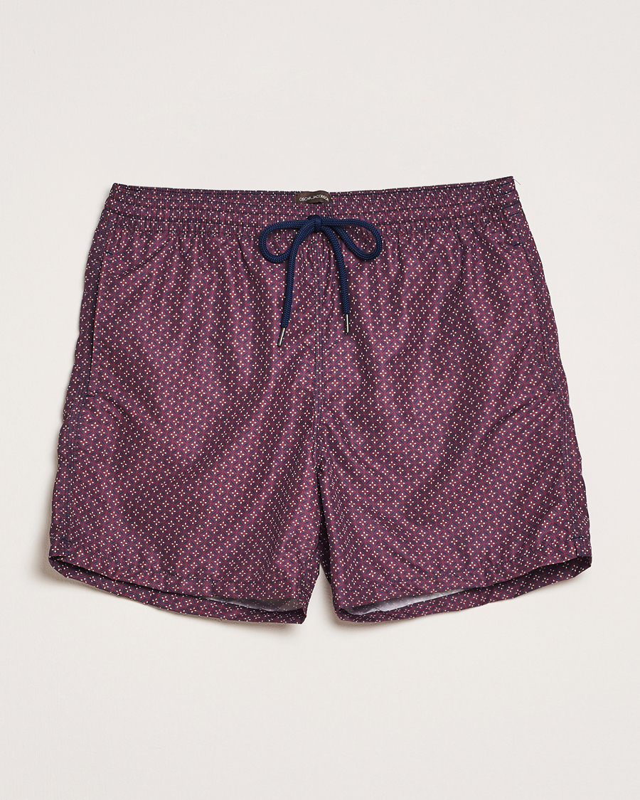 Herren | Badehosen | Oscar Jacobson | Printed Swimshorts Red/Navy