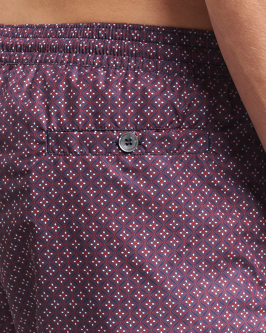 Herren | Badehosen | Oscar Jacobson | Printed Swimshorts Red/Navy