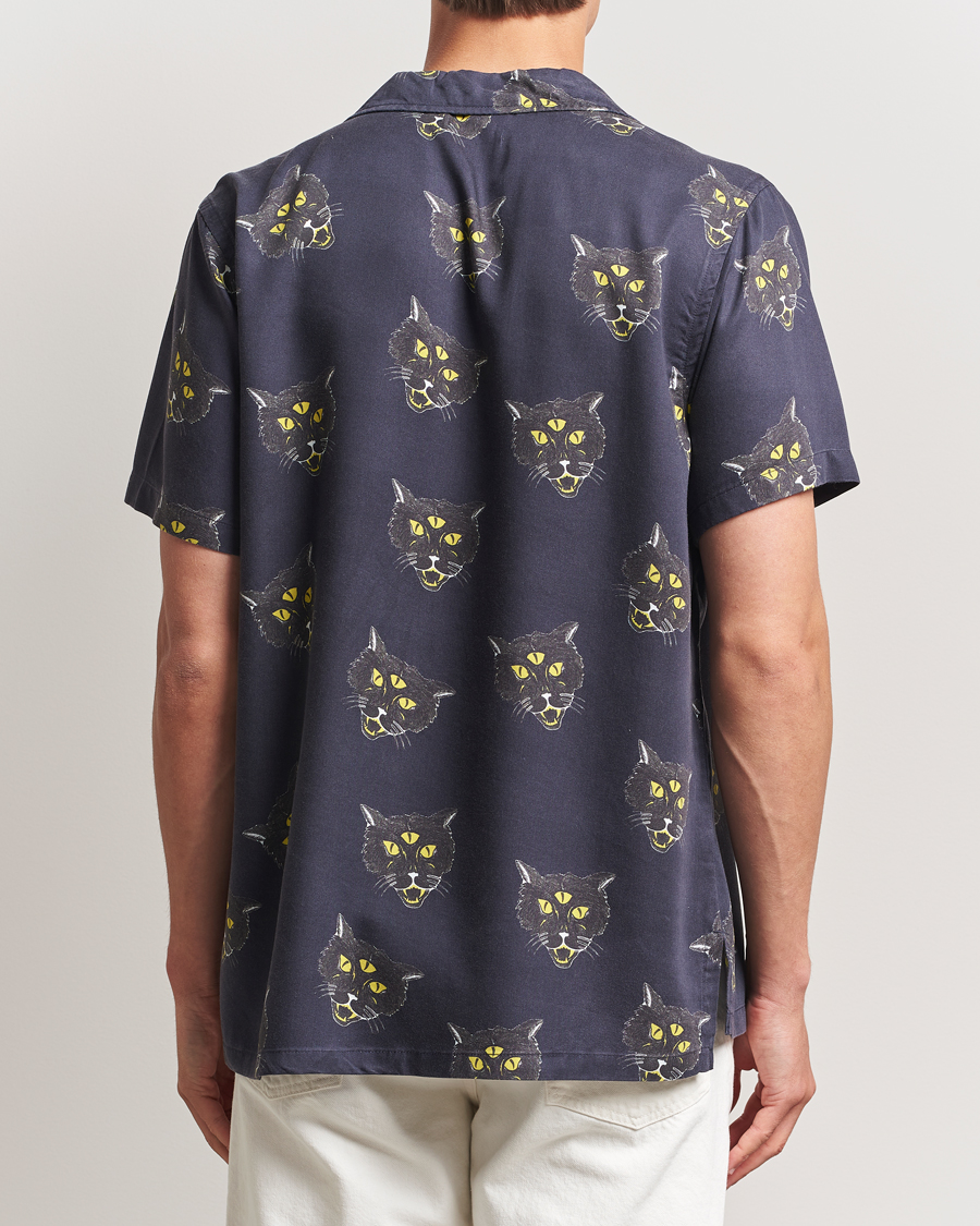 Herren | Hemden | Nudie Jeans | Arvid The Cat Hawaii Shirt Antracite