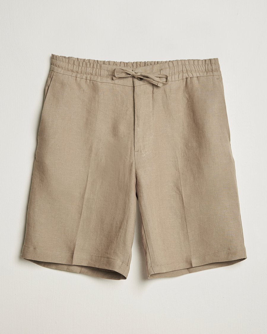 Herren | Shorts | J.Lindeberg | Brady Drape Linen Shorts Nutmeg