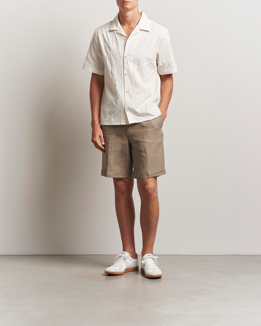 Herren | Shorts | J.Lindeberg | Brady Drape Linen Shorts Nutmeg
