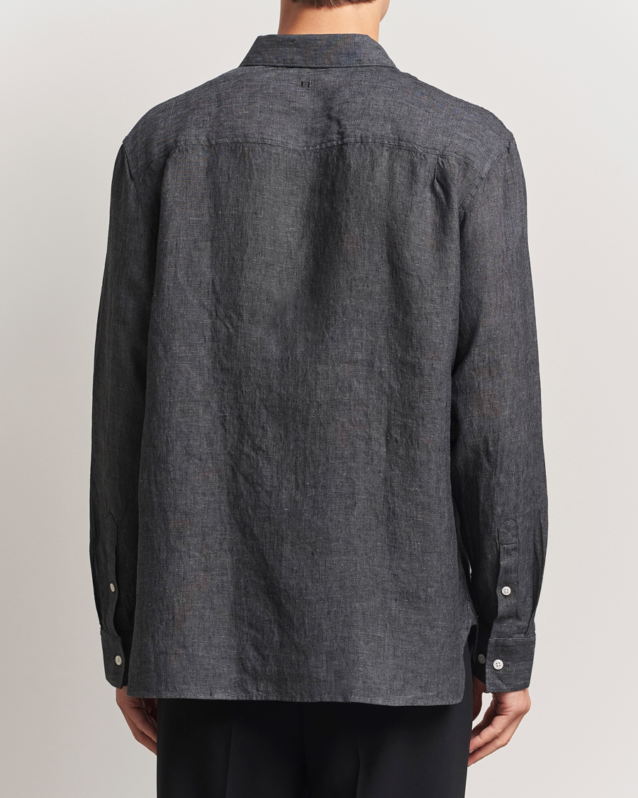 Herren | Hemden | J.Lindeberg | Linen Melange Shirt Black