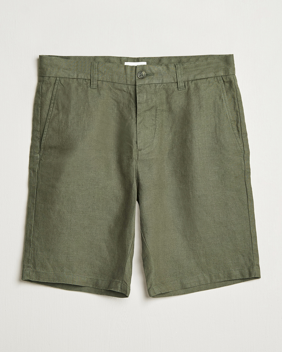 Herren | Shorts | NN07 | Crown Linen Shorts Croc Green