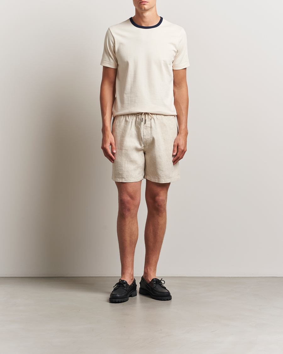 Herren | Shorts | NN07 | Gregor Linen Drawstring Shorts Oat