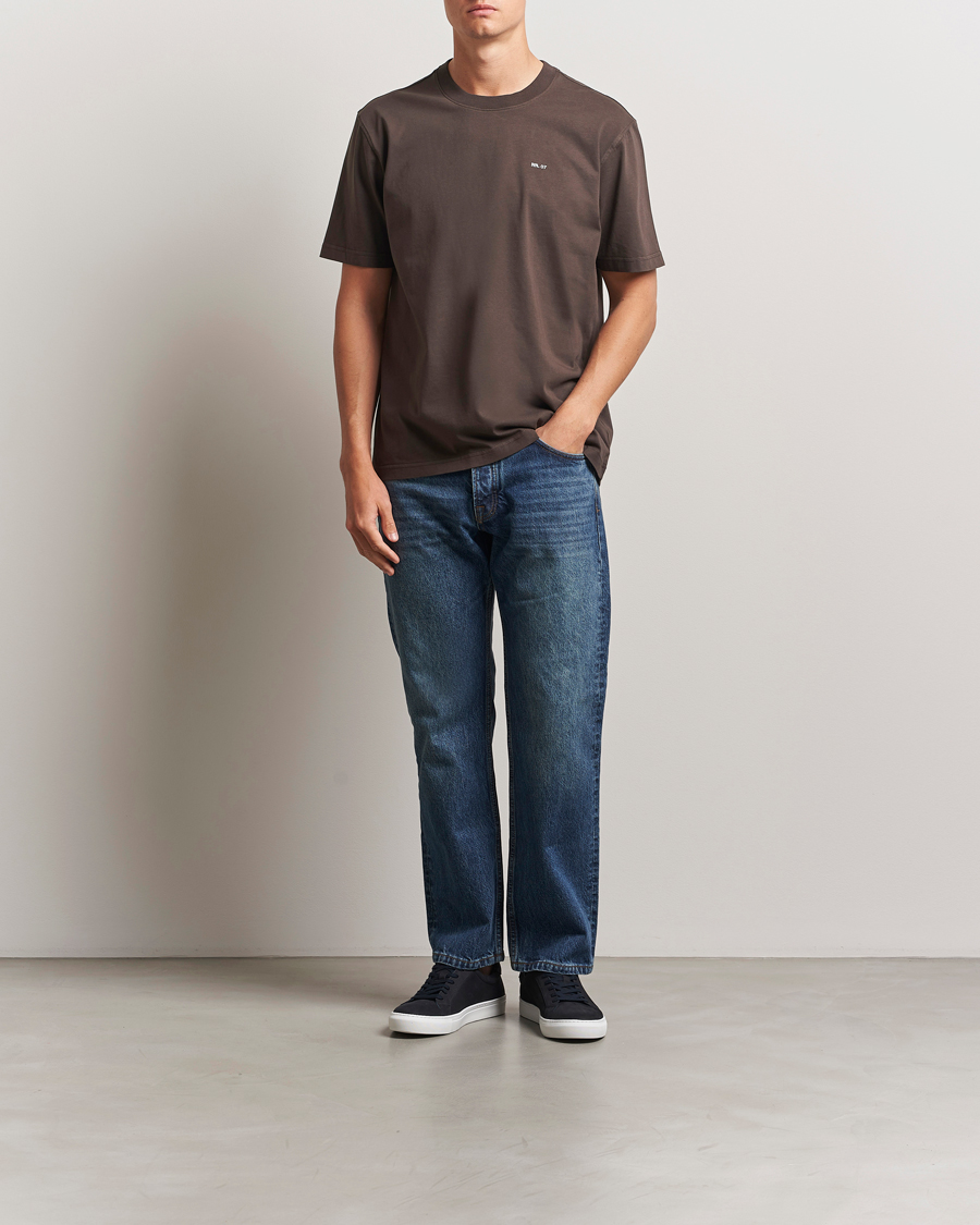 Herren | T-Shirts | NN07 | Adam Logo Crew Neck T-Shirt Coffee