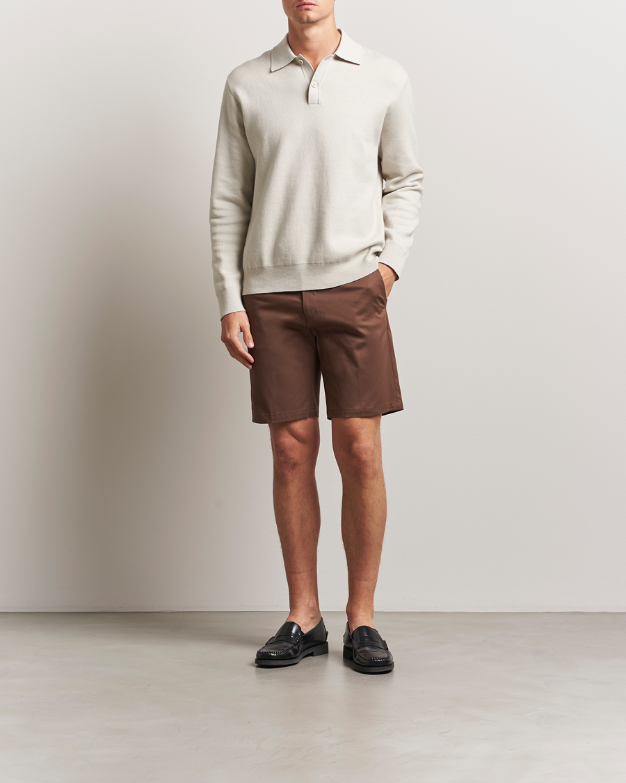 Herren | Shorts | Tiger of Sweden | Tenut Cotton Shorts Warm Brown