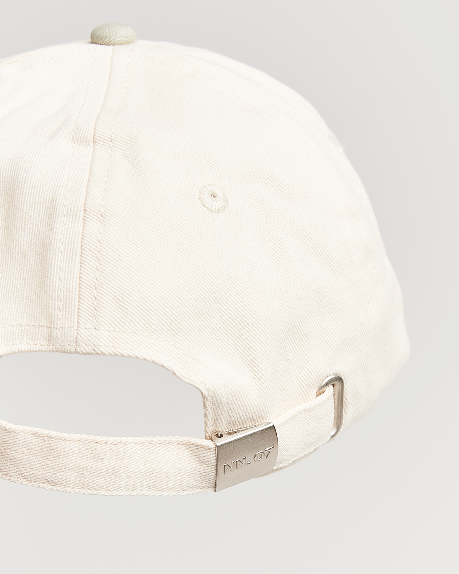 Herren | NN07 Logo Cap Sage Green/Off White | NN07 | Logo Cap Sage Green/Off White