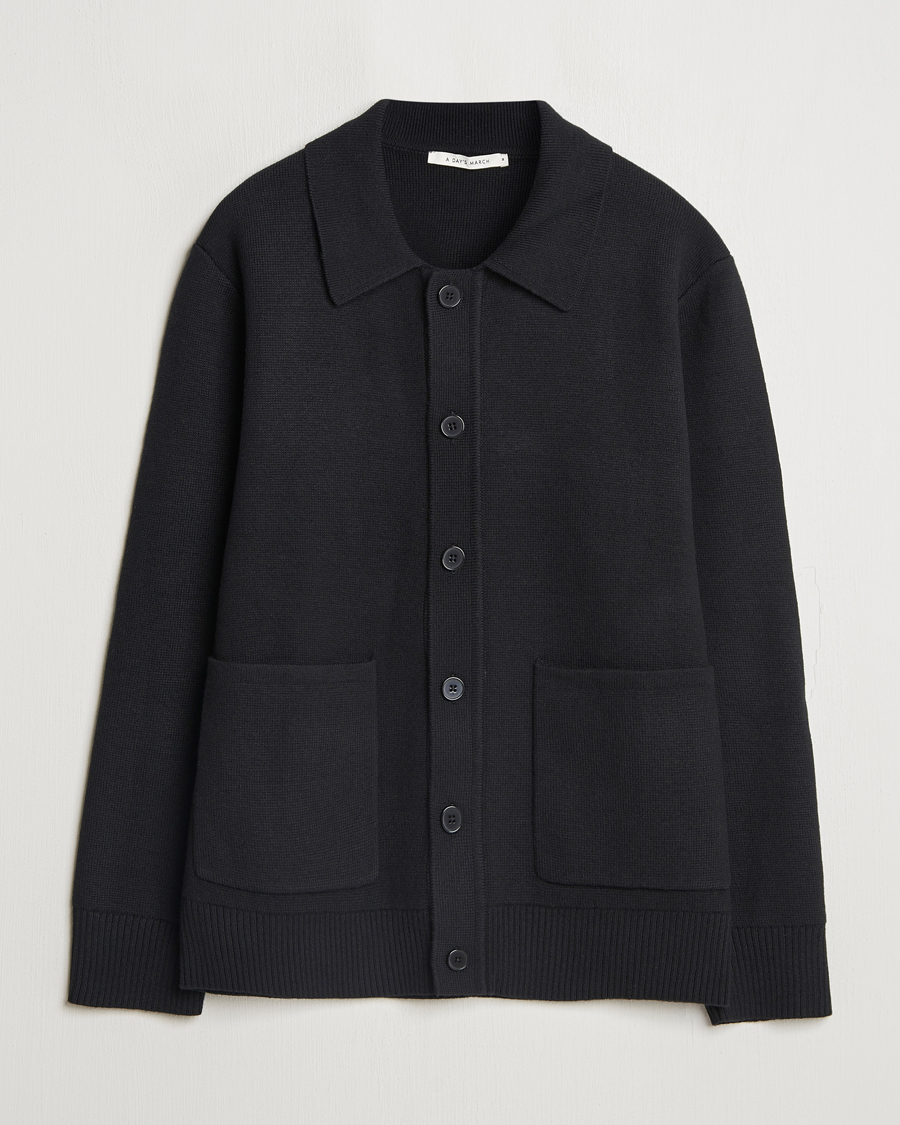 Herren | Pullover | A Day's March | Holt Cardigan Black