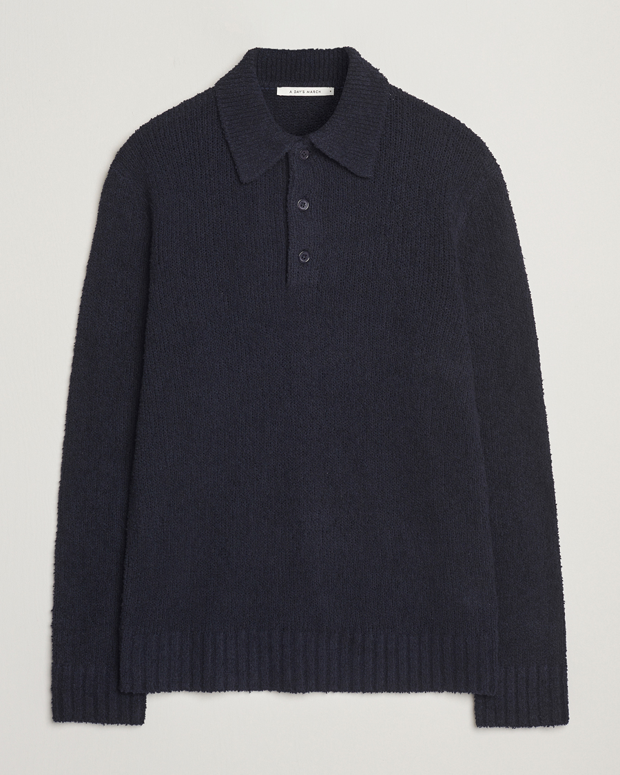 Herren | Pullover | A Day's March | Dover Structured Polo Navy