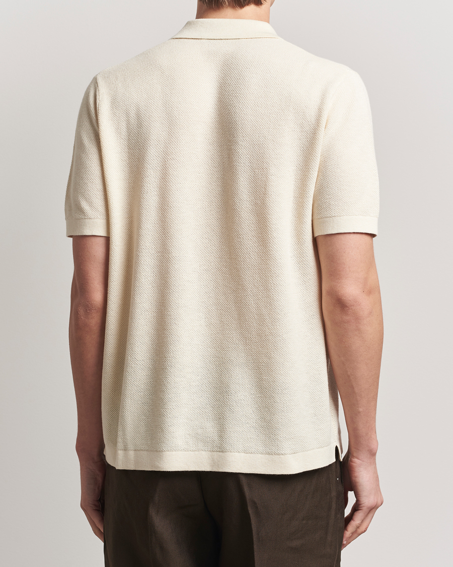 Herren | Pullover | A Day's March | Yamu Structure Short Sleeve Off White