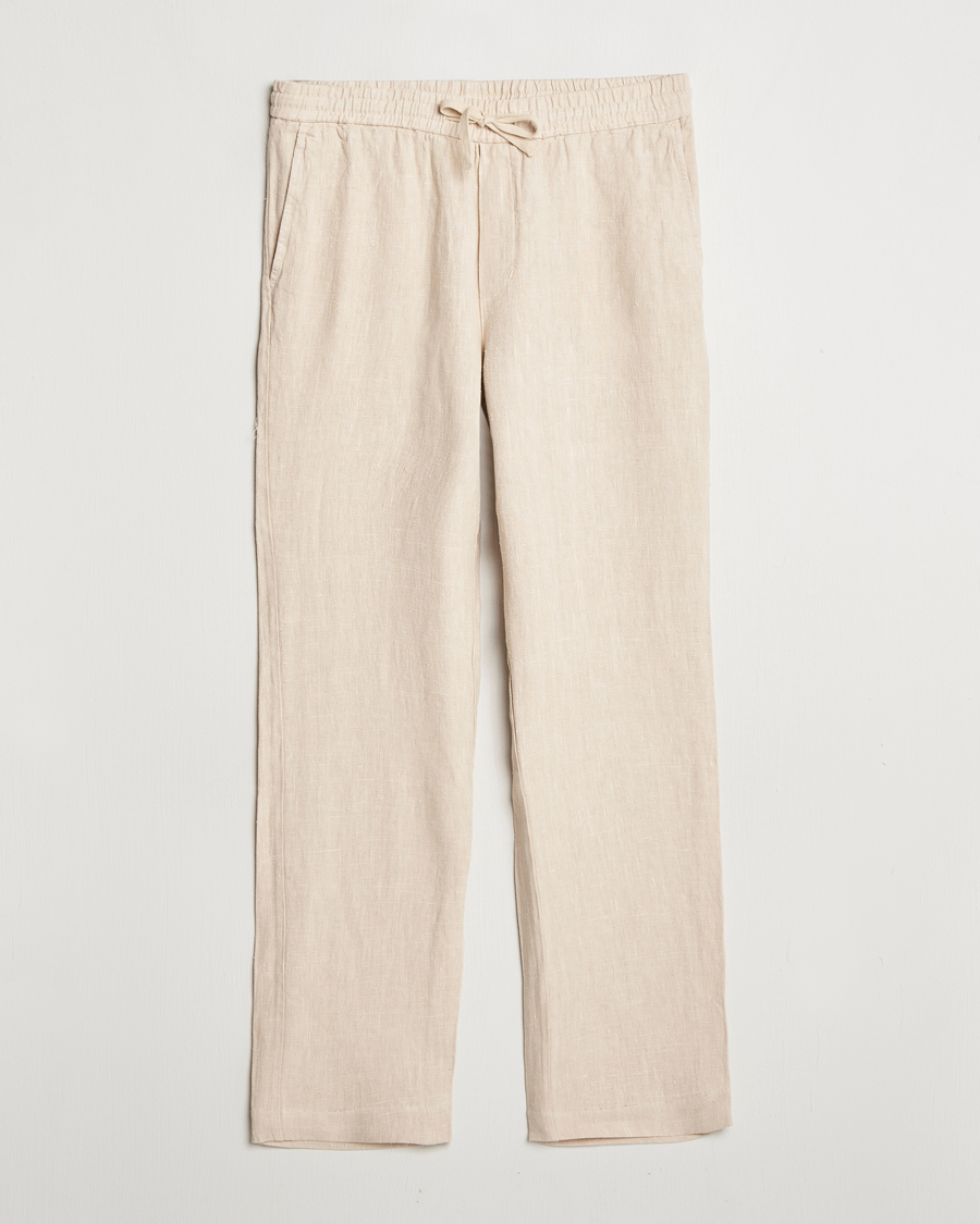 Herren | Hosen | A Day's March | Tamiat Drawstring Linen Trousers Oyster