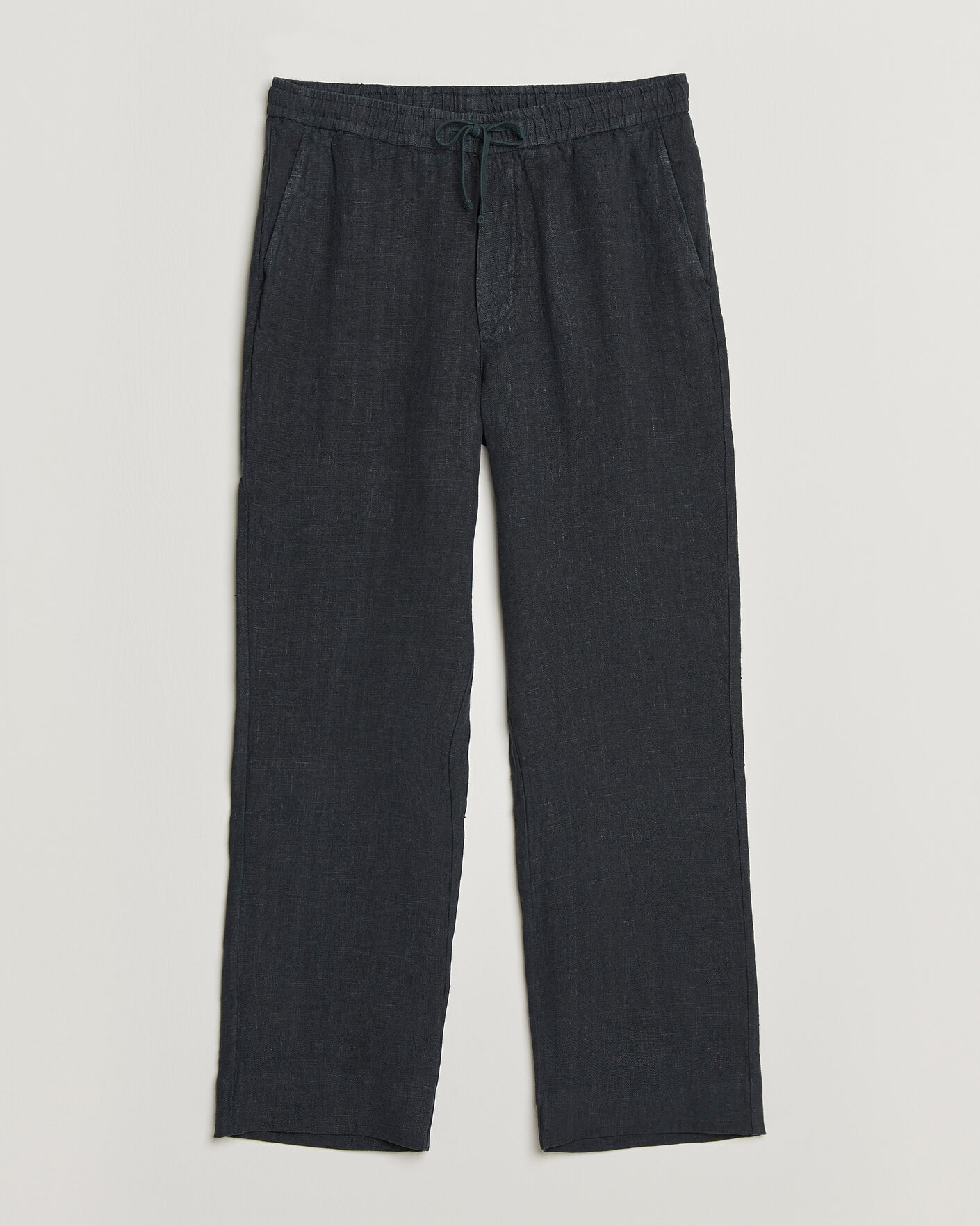 Herren | Neu im Onlineshop | A Day's March | Tamiat Linen Drawstring Trousers Black